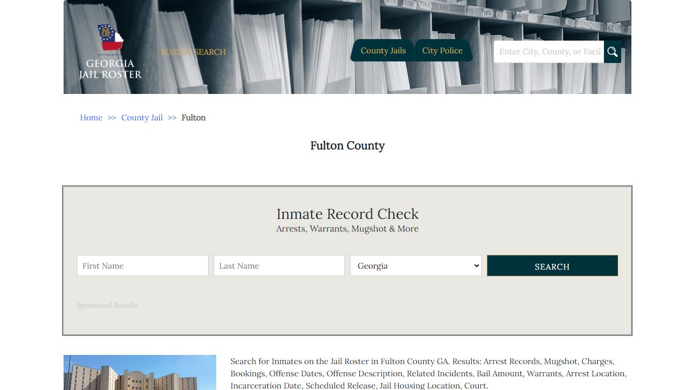 Fulton County - Georgia Jail Inmate Search