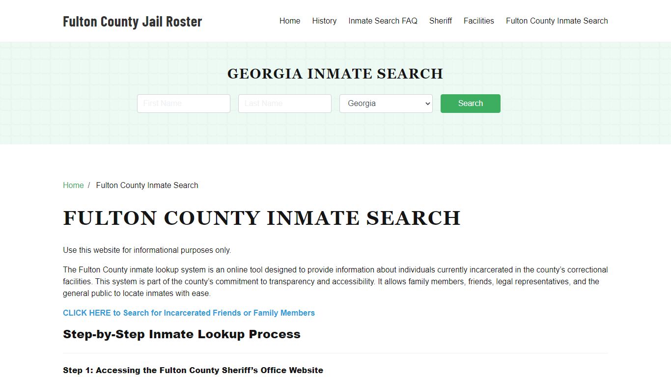 Fulton County, GA Detainee Lookup